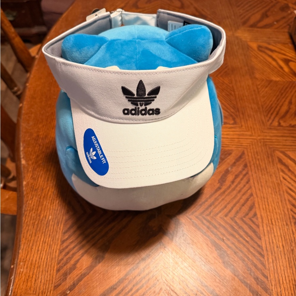 Adidas White Twill Visor Strap back Cap Hat